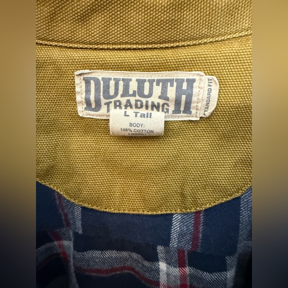 Duluth Trading Co Flannel Lined Work Jacket | L Tall - Picture 4 of 5